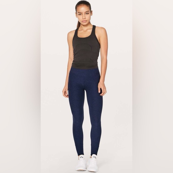 Lululemon Rush Hour Tight Legging Size 6 Heathered Hero Blue Black - Picture 1 of 10